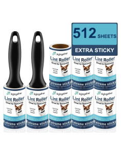 Rodillo Removedor de Pelo de Mascotas Skytogether - 2 Mangos + 8 Recargas