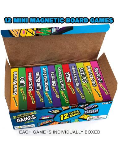 Juego de Viaje Gamie con 12 Juegos Magnéticos - 12.7 cm