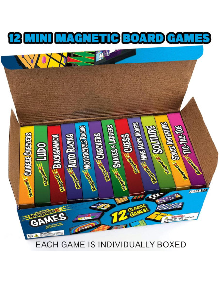 Juego de Viaje Gamie con 12 Juegos Magnéticos - 12.7 cm Juego de Viaje Gamie con 12 Juegos Magnéticos - 12.7 cm