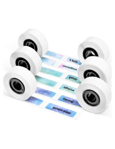 Etiquetas Adhesivas Phomemo D30 Nebula 6 Rollos 12x40mm