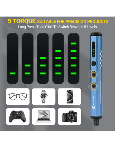 Mini Destornillador Eléctrico SHINEHOME 66 en 1 con LED