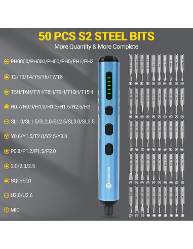 Mini Destornillador Eléctrico SHINEHOME 66 en 1 con LED