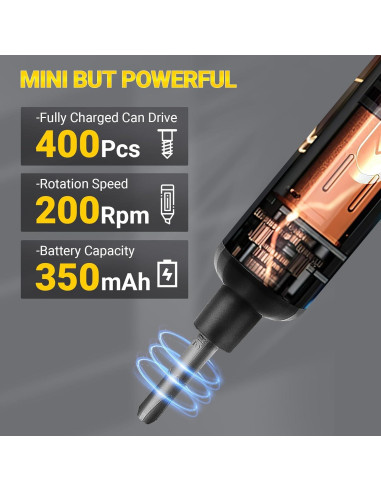 Mini Destornillador Eléctrico SHINEHOME 66 en 1 con LED