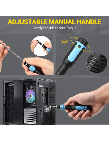 Mini Destornillador Eléctrico SHINEHOME 66 en 1 con LED