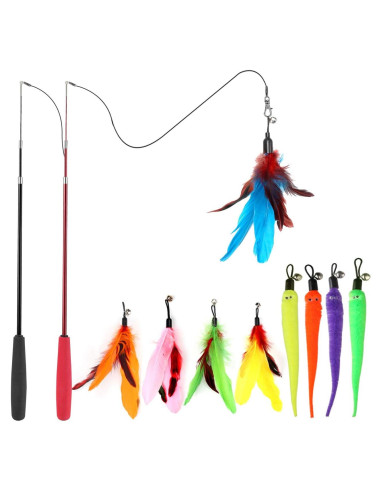 Juguete Interactivo para Gatos MeoHui Varita Telescópica