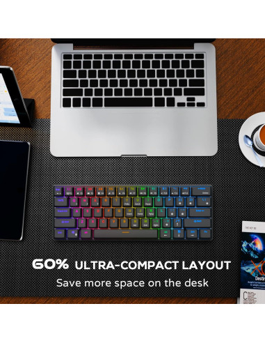 Teclado Mecánico RK ROYAL KLUDGE RK61 60% RGB Inalámbrico