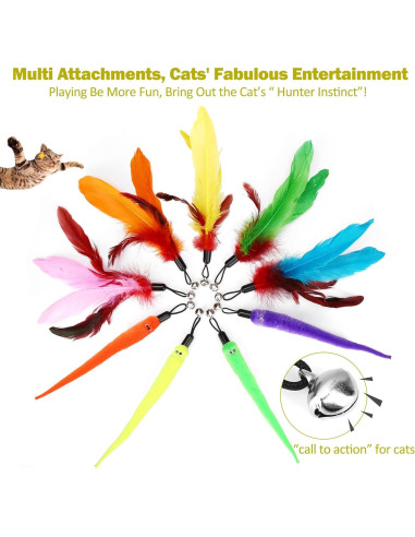 Juguete Interactivo para Gatos MeoHui Varita Telescópica