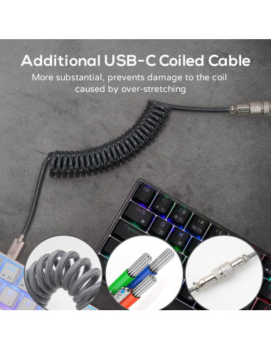 Teclado Mecánico RK ROYAL KLUDGE RK61 60% RGB Inalámbrico