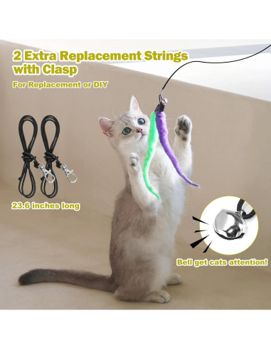 Juguete Interactivo para Gatos MeoHui Varita Telescópica