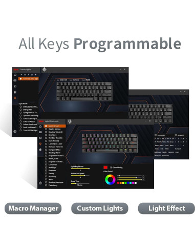 Teclado Mecánico RK ROYAL KLUDGE RK61 60% RGB Inalámbrico