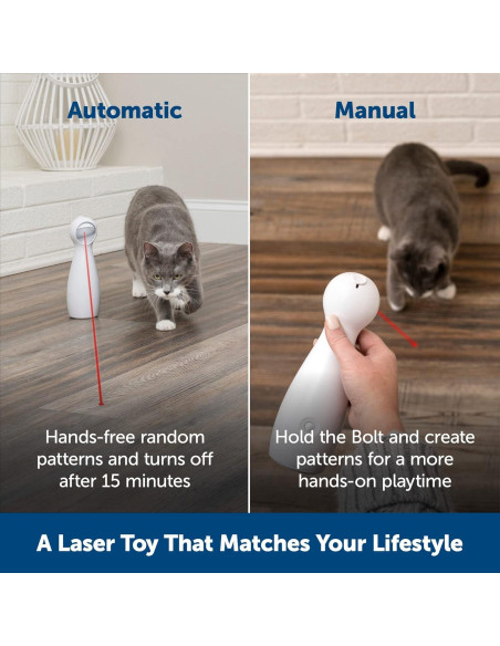 Juguete Interactivo de Láser PetSafe Bolt para Gatos - Modo Automático y Manual Juguete Interactivo de Láser PetSafe Bolt para Gatos - Modo Automático y Manual