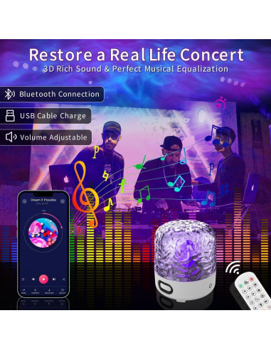 Proyector de Luz Nocturna CHLORANTHUS CY-01 LED Bluetooth