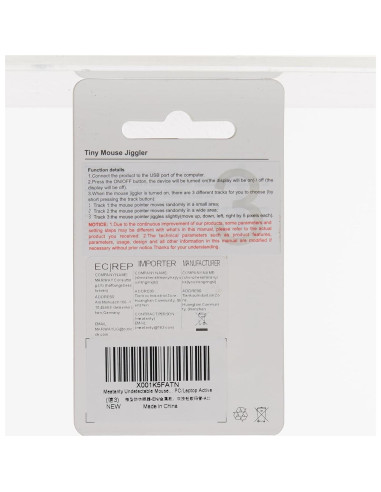 Agitador de Ratón USB Meatanty Pequeño Indetectable con LED