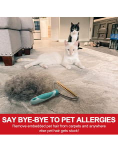 Removedor de Pelo de Mascota ELEMSY Verde y Gris 90g 2