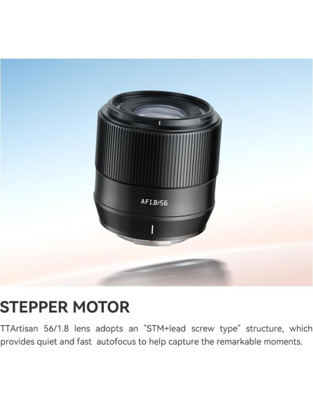 Lente TTartisan AF 56mm F1.8 para cámaras Fuji X-Mount