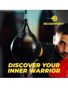 Bolsa de Boxeo Boxerpoint Doble Extremo - Cuero PU 17,78 cm 2