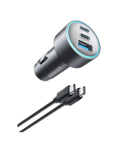 Cargador de coche Anker 535 USB-C 67W 3 puertos compacto