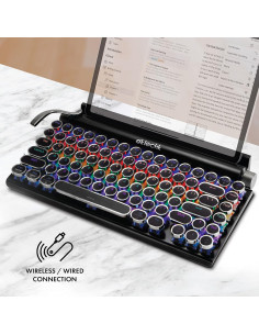 Teclado Inalámbrico Vintage Eklectik EKL-TWKB100 83 Teclas LED 2