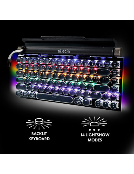 Teclado Inalámbrico Vintage Eklectik EKL-TWKB100 83 Teclas LED
