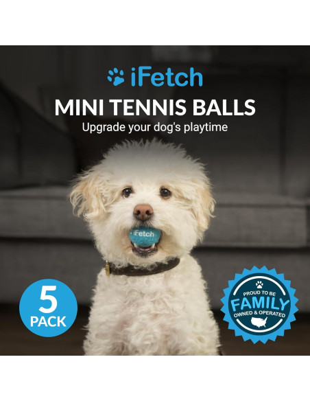 Pelotas de Tenis Mini iFetch para Perros Pequeños, 5 Pzas