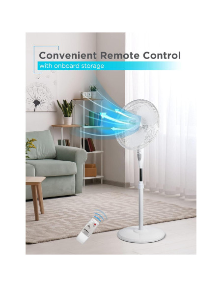 Ventilador de Pie BLACK+DECKER 16" Control Remoto Oscilante