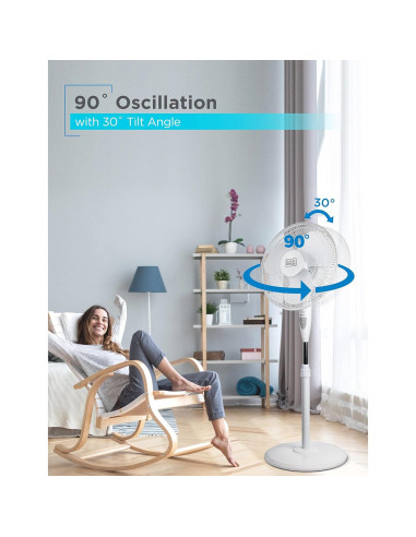 Ventilador de Pie BLACK+DECKER 16" Control Remoto Oscilante