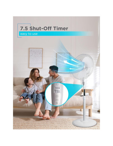 Ventilador de Pie BLACK+DECKER 16" Control Remoto Oscilante