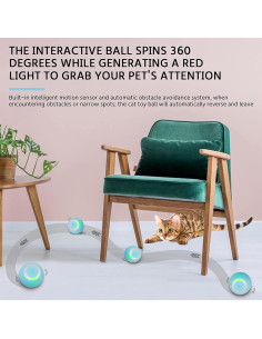 Bola Juguete Interactiva para Gatos Found Notice Azul 2