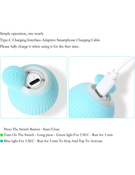 Bola Juguete Interactiva para Gatos Found Notice Azul