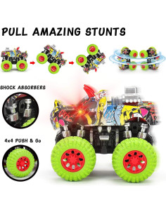 Conjunto Juguetes Camiones Monster Truck MOBIUS - 2 Dinosaurios 2