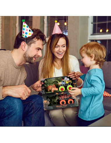 Conjunto Juguetes Camiones Monster Truck MOBIUS - 2 Dinosaurios