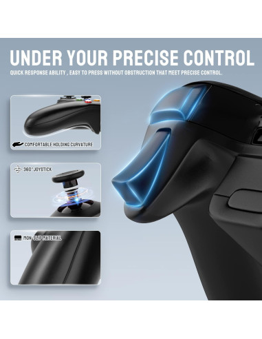 Controlador Inalámbrico ASTARRY Xbox 360 PC 2.4GHz Negro