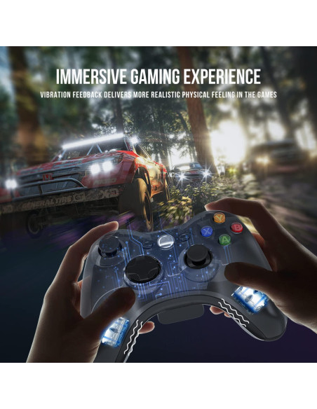 Controlador Inalámbrico ASTARRY Xbox 360 PC 2.4GHz Negro