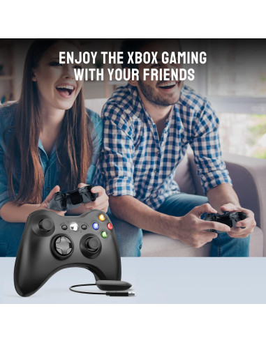 Controlador Inalámbrico ASTARRY Xbox 360 PC 2.4GHz Negro