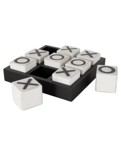 Juego de Tic Tac Toe Deco 79 de Madera Negro 35,56 cm