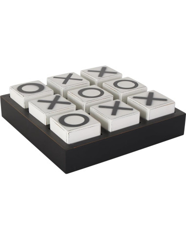 Juego de Tic Tac Toe Deco 79 de Madera Negro 35,56 cm