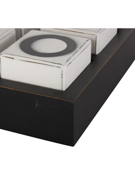 Juego de Tic Tac Toe Deco 79 de Madera Negro 35,56 cm Juego de Tic Tac Toe Deco 79 de Madera Negro 35,56 cm