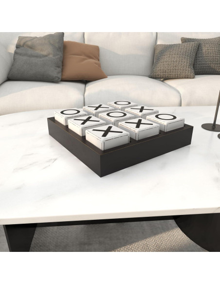 Juego de Tic Tac Toe Deco 79 de Madera Negro 35,56 cm Juego de Tic Tac Toe Deco 79 de Madera Negro 35,56 cm