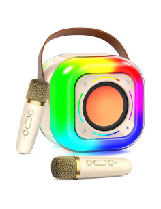 Máquina de Karaoke HWWR D37T con 2 Micrófonos Inalámbricos