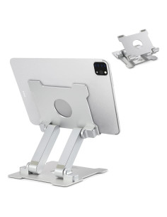 Soporte de Tableta KABCON Ajustable y Plegable Aluminio Plata