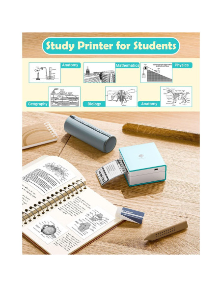 Impresora de Etiquetas Mini Memoqueen M02 Térmica Verde