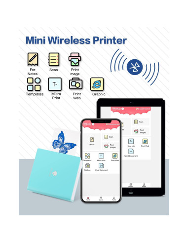 Impresora de Etiquetas Mini Memoqueen M02 Térmica Verde