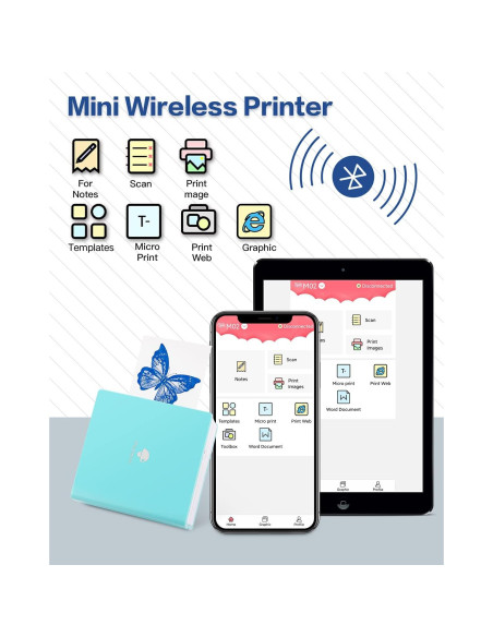Impresora de Etiquetas Mini Memoqueen M02 Térmica Verde