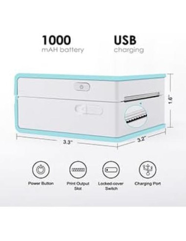 Impresora de Etiquetas Mini Memoqueen M02 Térmica Verde