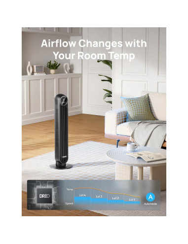 Ventilador de Torre Dreo Nomad One 36cm Silencioso 28dB