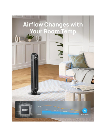 Ventilador de Torre Dreo Nomad One 36cm Silencioso 28dB