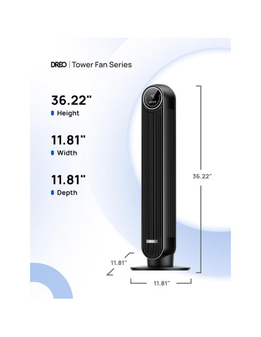 Ventilador de Torre Dreo Nomad One 36cm Silencioso 28dB