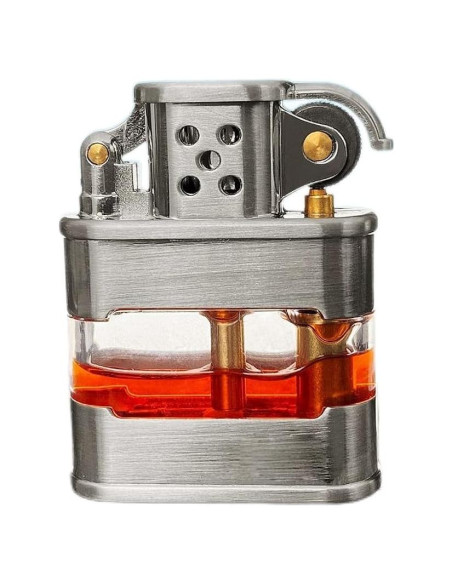 Encendedor Vintage Fralwo Plata Recargable Antiviento