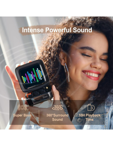 Divoom Ditoo Altavoz Bluetooth Retro 16x16 LED Negro