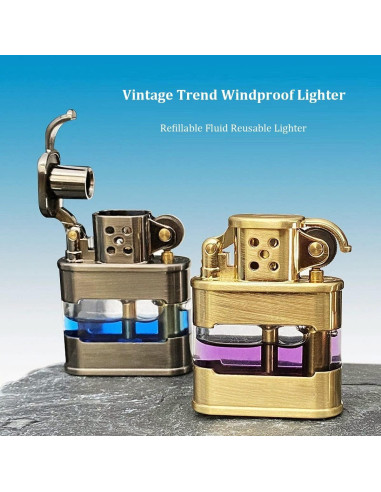 Encendedor Vintage Fralwo Plata Recargable Antiviento